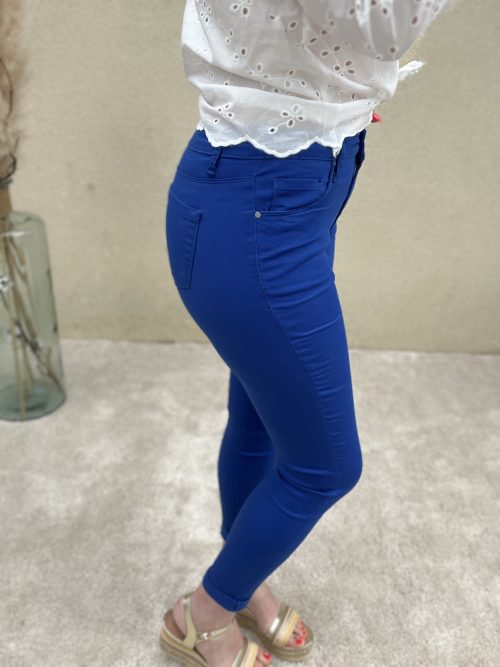 Pantalon Slim Femme Bleu Électrique | Dream By C